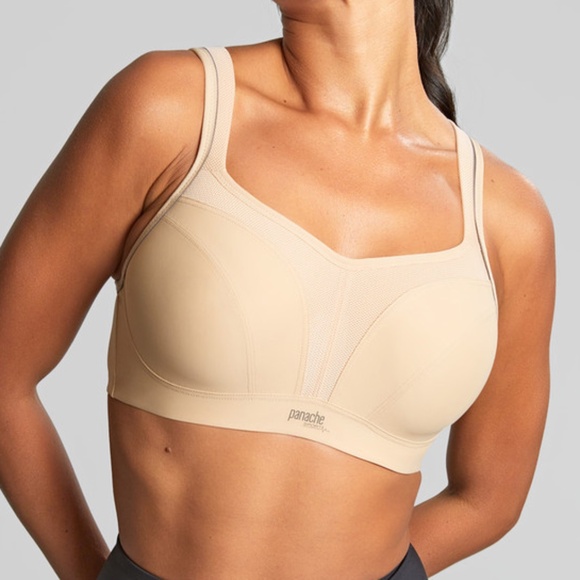 NEW Panache Power Underwire High Impact Racerback Sports Bra 5021 Latte (Beige) - Picture 1 of 4